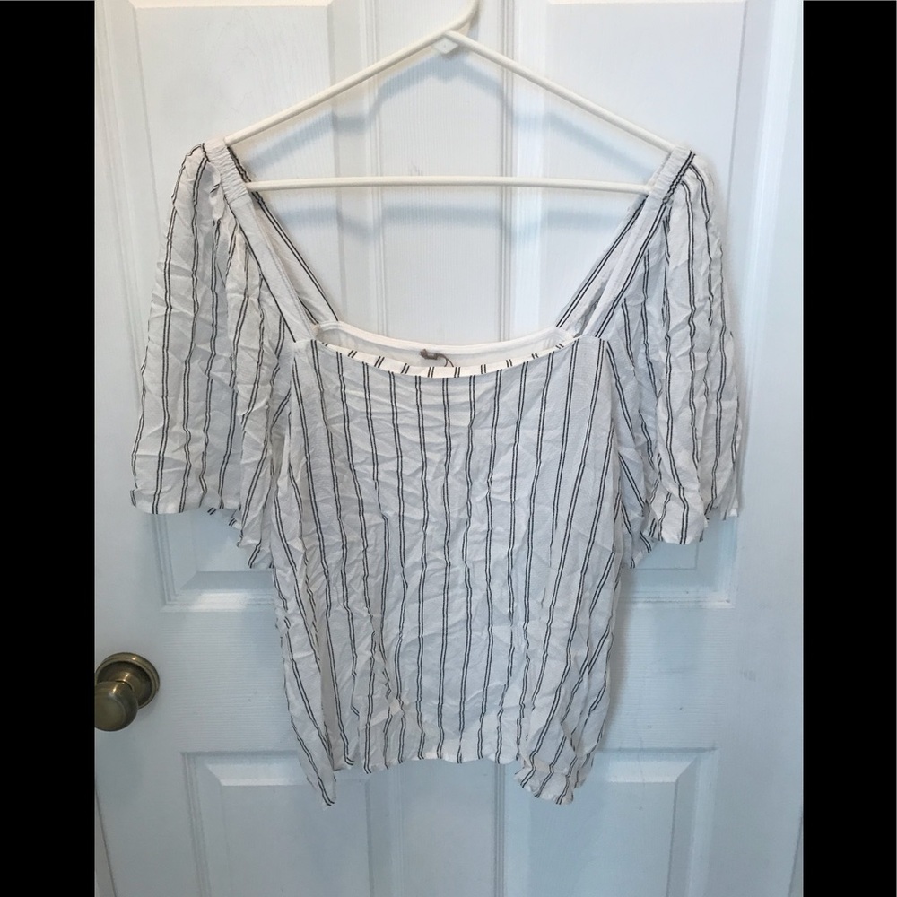 A new day top size xl black and white stripe